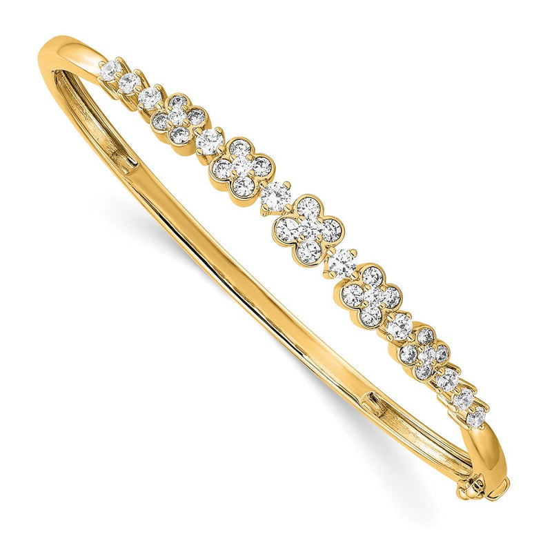 14K Gelbgold Im Labor Gezüchtet Diamant Vs/si Fgh Armreif Armband