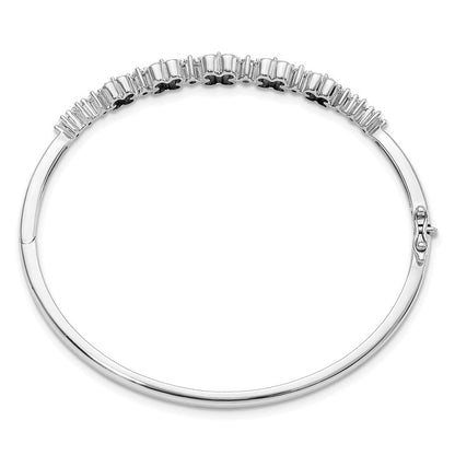 14K Weißgold Im Labor Gezüchtet Diamant. Vs/si Fgh Erzeugt. Rubin Armreif Armband