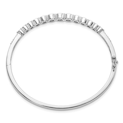 14K Weißgold 1 1/2 Ct. Im Labor Gezüchtet Diamant Vs/si+ G+ Armreif Armband