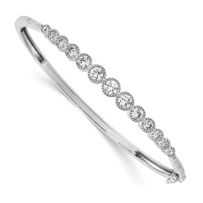 14K Weißgold 1 1/2 Ct. Im Labor Gezüchtet Diamant Vs/si+ G+ Armreif Armband
