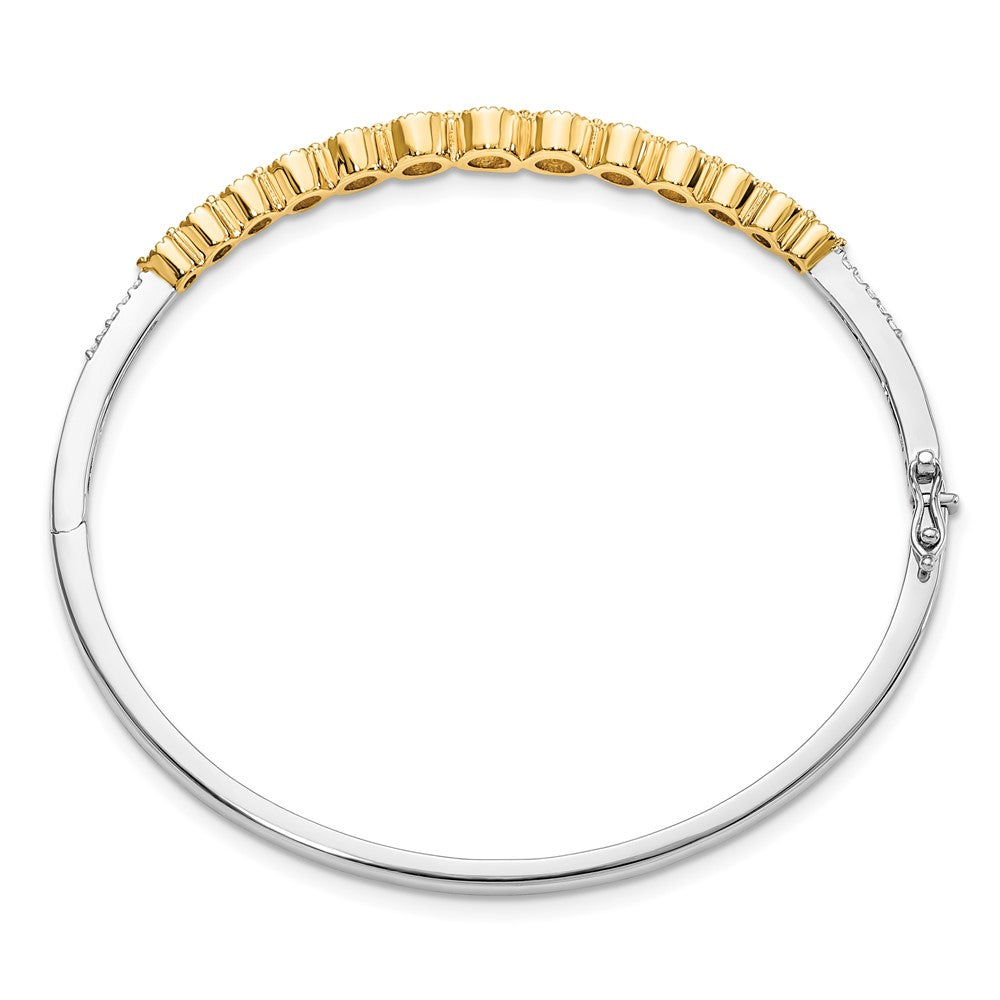14K Bicolor Im Labor Gezüchtet Diamant Vs/si Fgh Armreif Armband