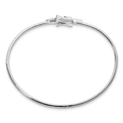 14K Weißgold 7/8 Ct. Im Labor Gezüchtet Diamant Vs/si+ G+ Stern Klappbar Armreif Armband