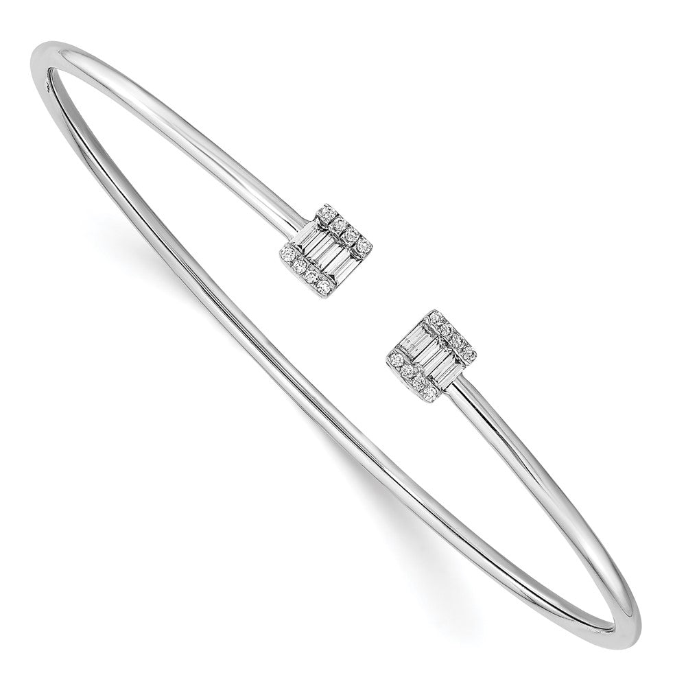 14K Gelbgold Armreif mit natürlichen Diamanten