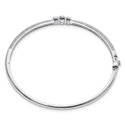 14K Weißgold 7/8 Ct. Im Labor Gezüchtet Diamant Vs/si+ G+ und Im Labor Erzeugt Rubin Armreif Armband