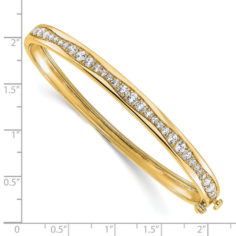 14K Gelbgold True Origin 1 5/8 Karat Im Labor Gezüchtet Diamant Vs D E F 6.75 Zoll Armreif