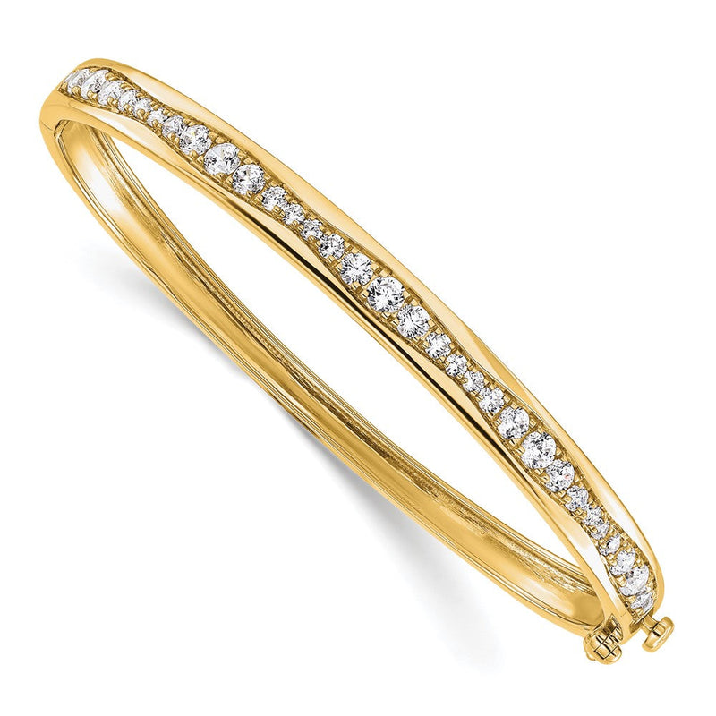 14K Gelbgold True Origin 1 5/8 Karat Im Labor Gezüchtet Diamant Vs D E F 6.75 Zoll Armreif
