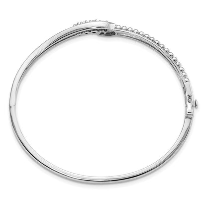 14K Weißgold 1/2 Ct. Im Labor Gezüchtet Diamant Vs/si+ G+ Wirbel Armreif Armband