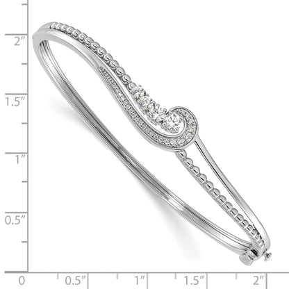 14K Weißgold 1/2 Ct. Im Labor Gezüchtet Diamant Vs/si+ G+ Wirbel Armreif Armband