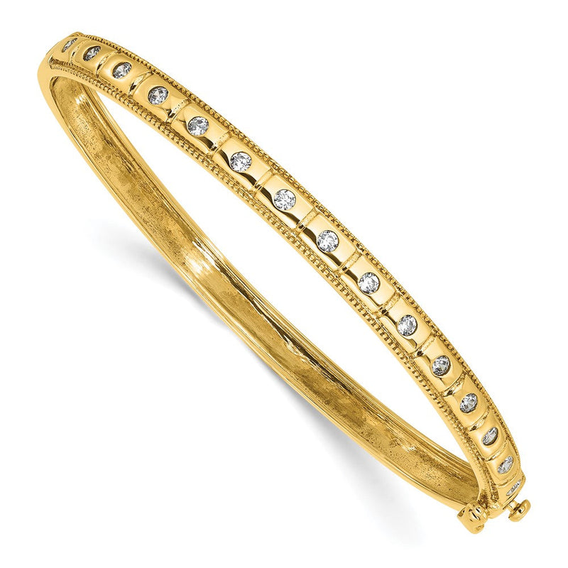 14K Gelbgold True Origin 1/2 Karat Im Labor Gezüchtet Diamant Vs D E F 6.75 Zoll Armreif