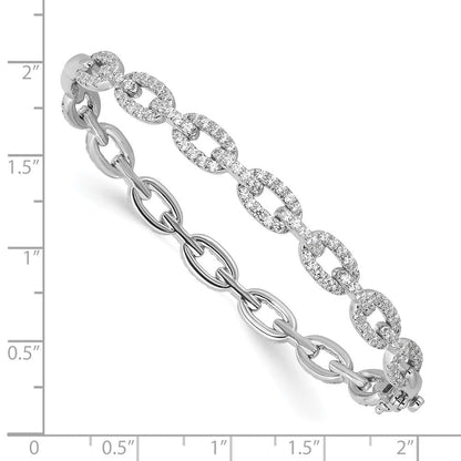 14K Weißgold True Origin 2 1/6 Karat Im Labor Gezüchtet Diamant Vs Def 7 Zoll Glieder Armreif