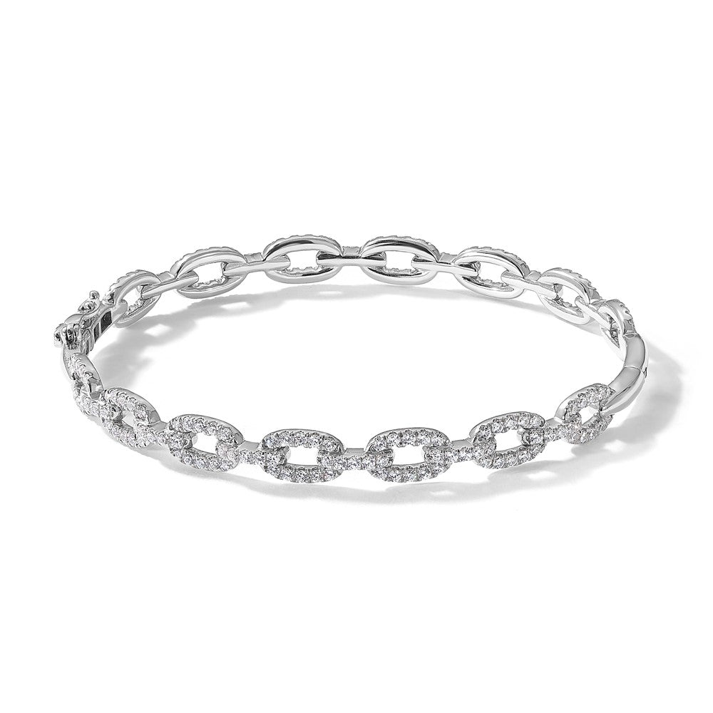 14K Weißgold True Origin 2 1/6 Karat Im Labor Gezüchtet Diamant Vs Def 7 Zoll Glieder Armreif