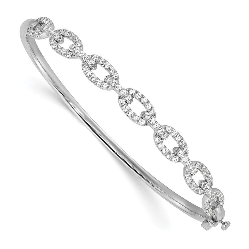14K Weißgold True Origin 2 1/6 Karat Im Labor Gezüchtet Diamant Vs D E F 6.75 Zoll Fantasieglieder Armreif