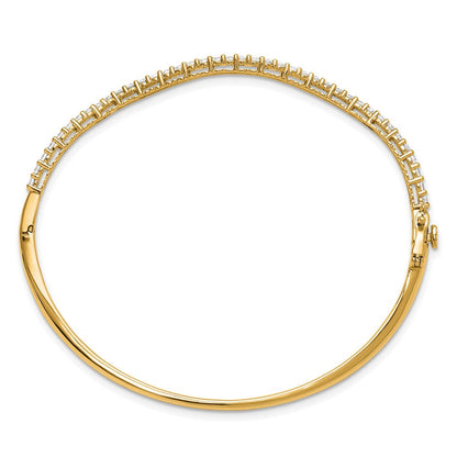 14K Gelbgold True Origin 1 Karat Im Labor Gezüchtet Diamant Vs D E F 6.25 Zoll Fantasie Gewellt Armreif