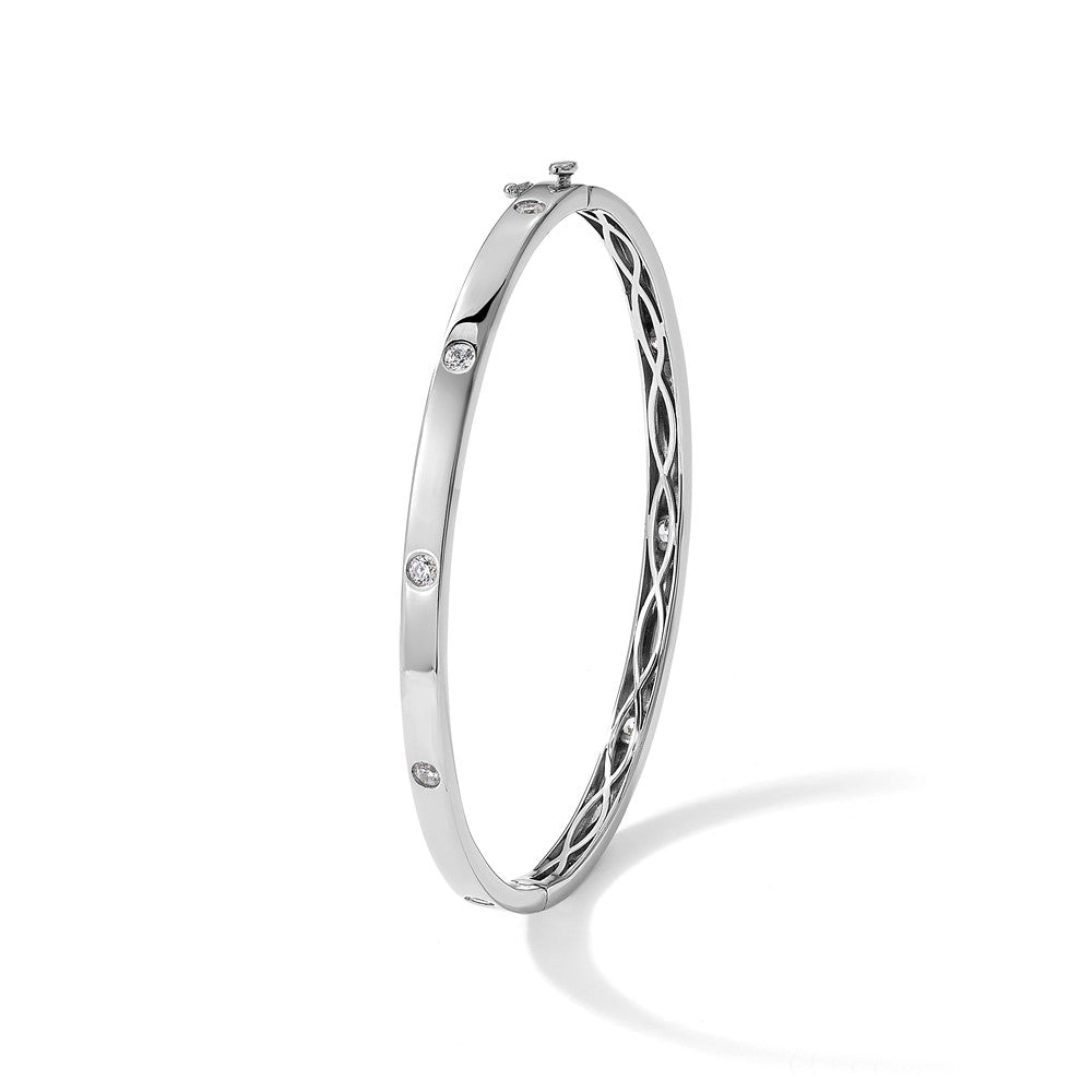 14K Weißgold True Origin 3/4 Karat Im Labor Gezüchtet Diamant Vs D E F 6.75 Zoll Armreif