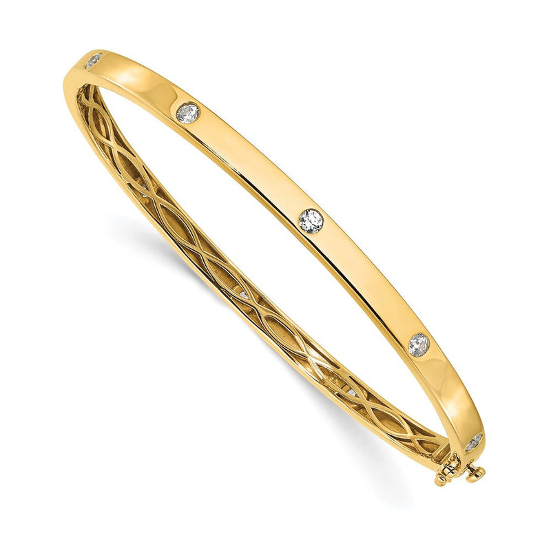14K Gelbgold True Origin 3/4 Karat Im Labor Gezüchtet Diamant Vs D E F 6.75 Zoll Armreif