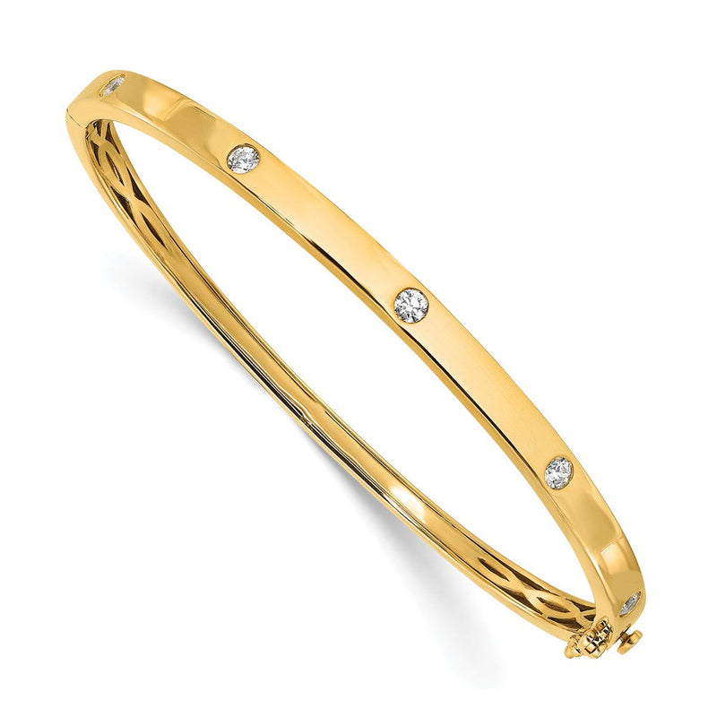 14K Gelbgold True Origin 3/4 Karat Im Labor Gezüchtet Diamant Vs D E F 6.75 Zoll Armreif