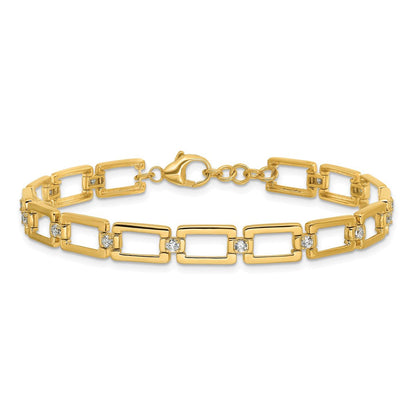 14K Gelbgold True Origin 1/2 Karat Im Labor Gezüchtet Diamant Vs Def 7 Zoll Fantasieglieder Armband