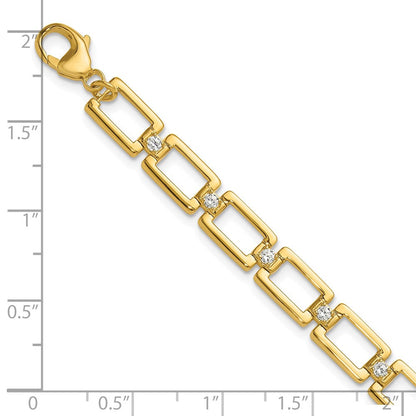 14K Gelbgold True Origin 1/2 Karat Im Labor Gezüchtet Diamant Vs Def 7 Zoll Fantasieglieder Armband