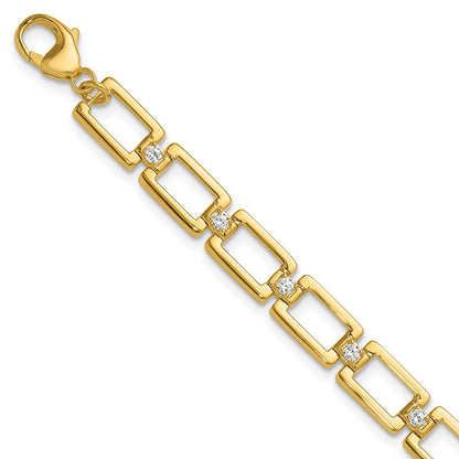14K Gelbgold True Origin 1/2 Karat Im Labor Gezüchtet Diamant Vs Def 7 Zoll Fantasieglieder Armband