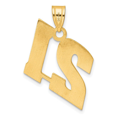 14K Gelbgold Polierter Anhänger Blockzahl 21