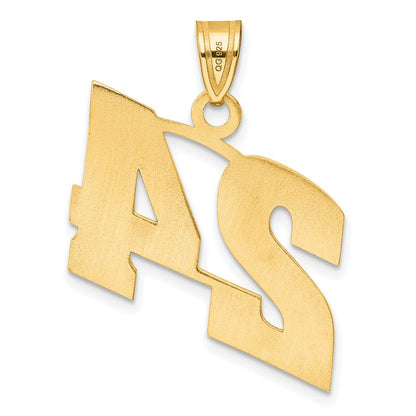 14K Gelbgold Polierter Anhänger mit Blocknummer 24