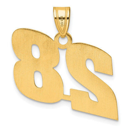 14K Gelbgold Anhänger „Zahl 28“ in polierter Blockschrift