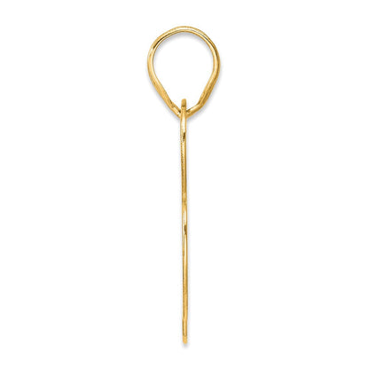 14K Gelbgold polierter Anhänger Blockzahl „78“