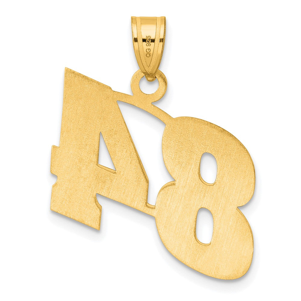 14K Gelbgold Anhänger Blocknummer 84, poliert