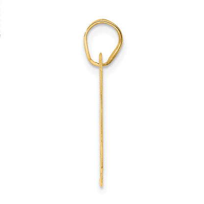 14K Gelbgold Polierter Zahlenanhänger „97“