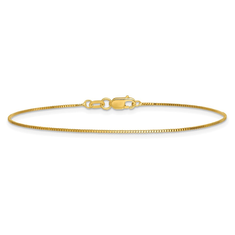 14K Gelbgold.7mm Venezianer mit Karabinerverschluss Gliederarmband