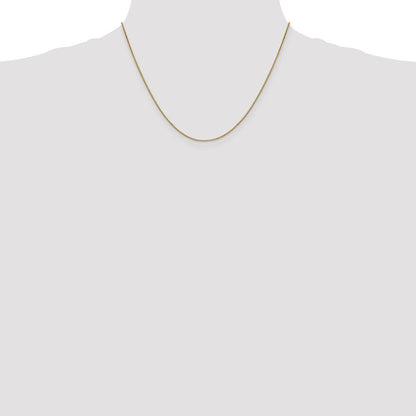 14K Gelbgold.9mm Venezianer mit Karabinerverschluss Halskette