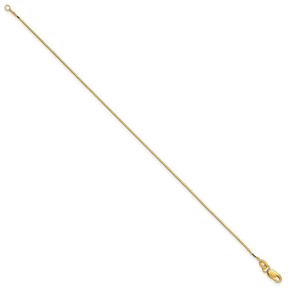 14K Gelbgold.9mm Venezianer mit Karabinerverschluss Kette Fußkettchen