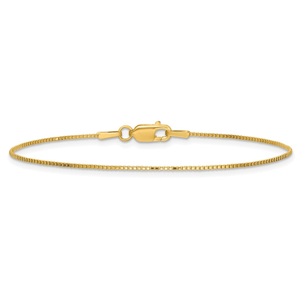 14K Gelbgold.9mm Venezianer mit Karabinerverschluss Gliederarmband