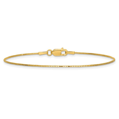 14K Gelbgold.9mm Venezianer mit Karabinerverschluss Gliederarmband