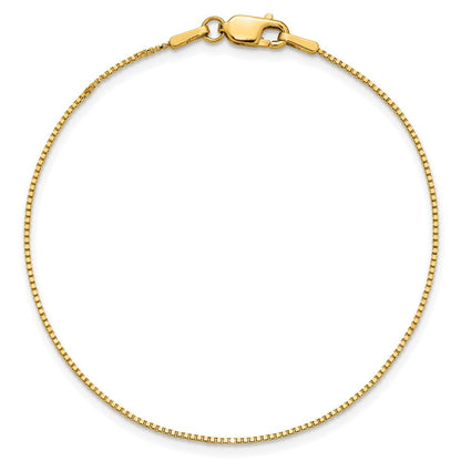 14K Gelbgold.9mm Venezianer mit Karabinerverschluss Kette Fußkettchen