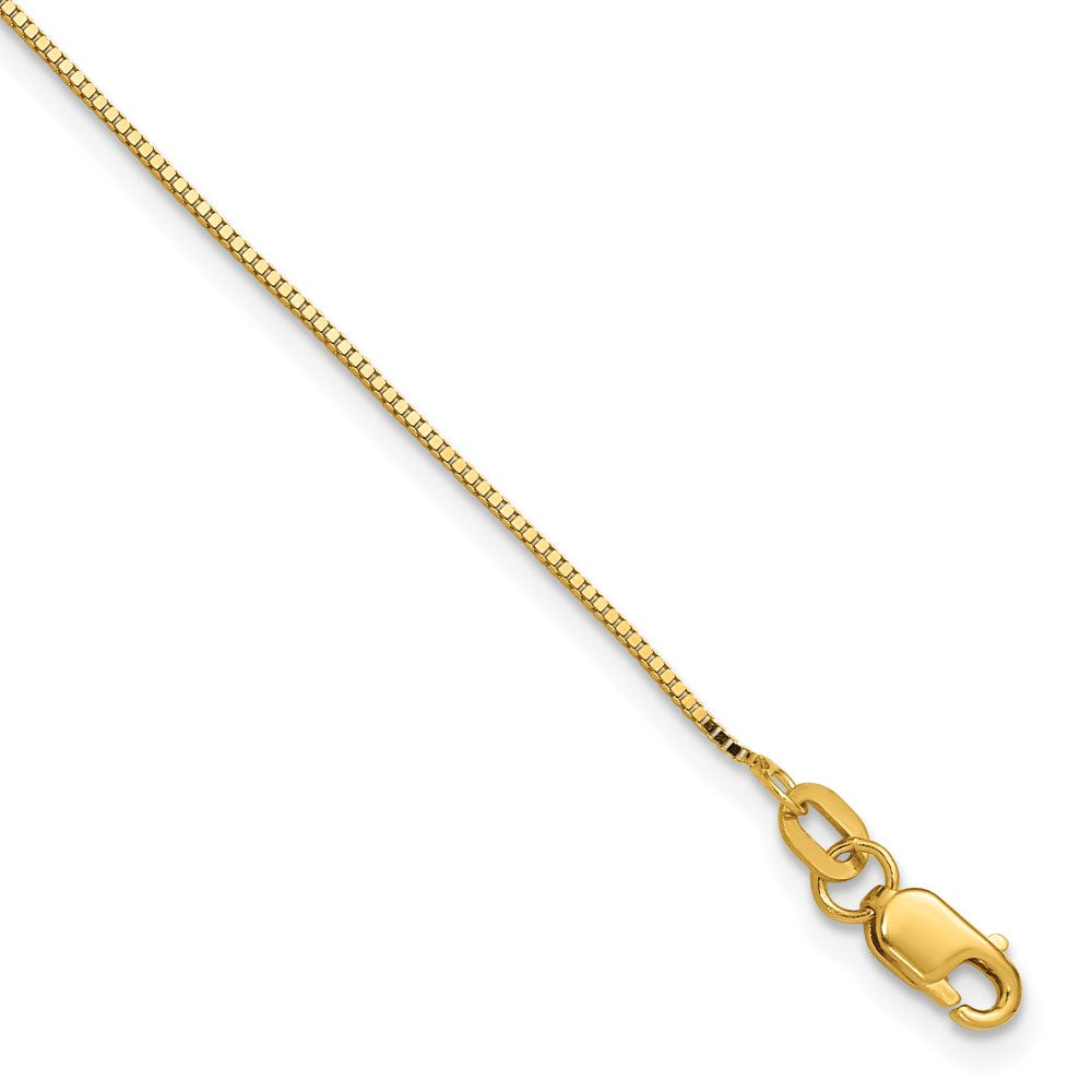 14K Gelbgold.9mm Venezianer mit Karabinerverschluss Kette Fußkettchen