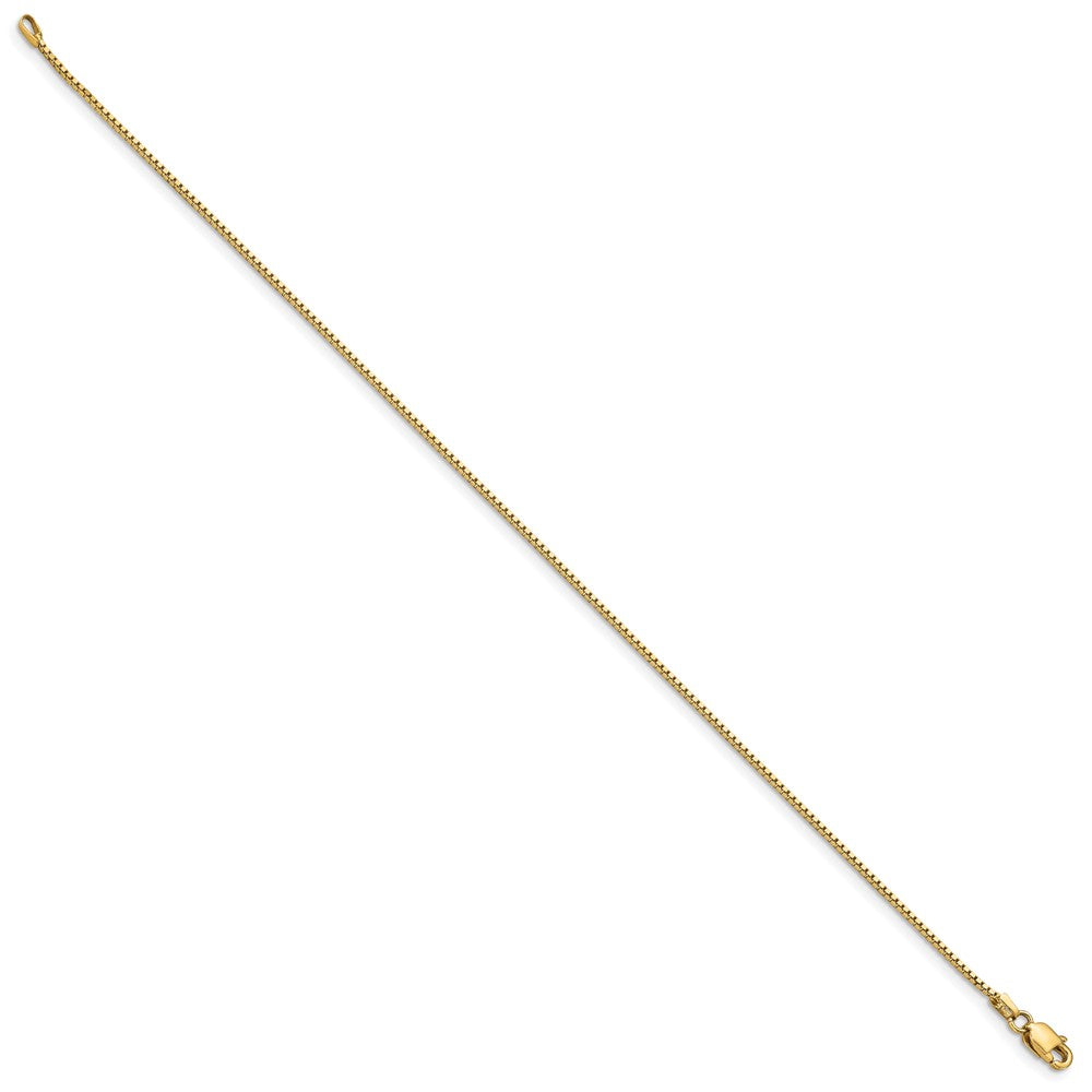 14K Gelbgold.95mm Venezianer mit Karabinerverschluss Kette Fußkettchen