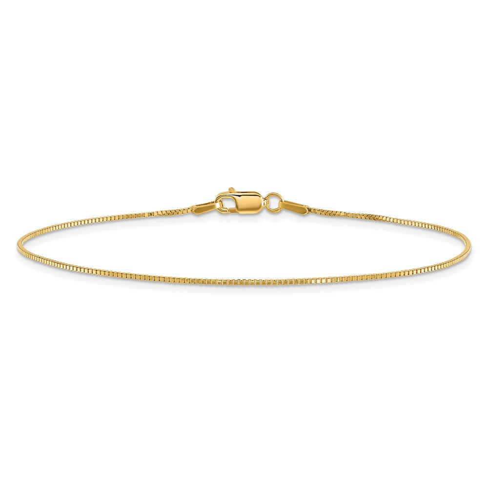 14K Gelbgold.95mm Venezianer mit Karabinerverschluss Kette Fußkettchen