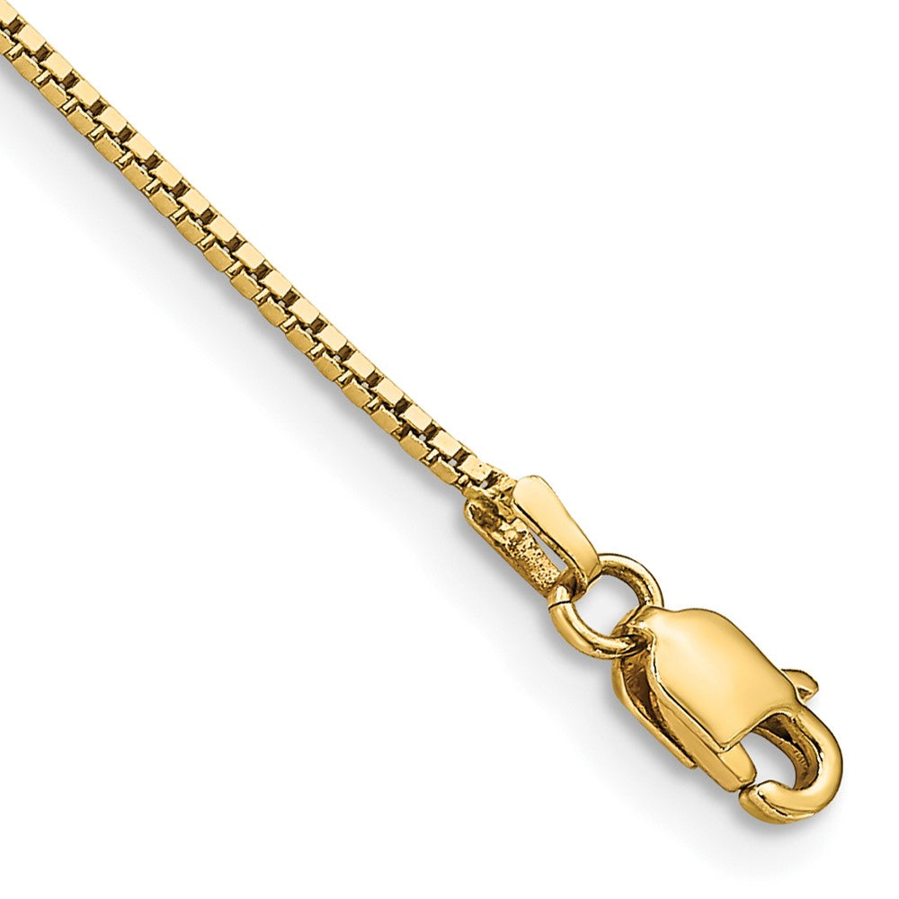 14K Gelbgold.95mm Venezianer mit Karabinerverschluss Kette Fußkettchen
