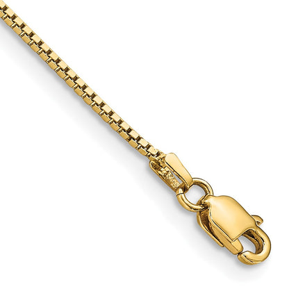 14K Gelbgold.95mm Venezianer mit Karabinerverschluss Kette Fußkettchen
