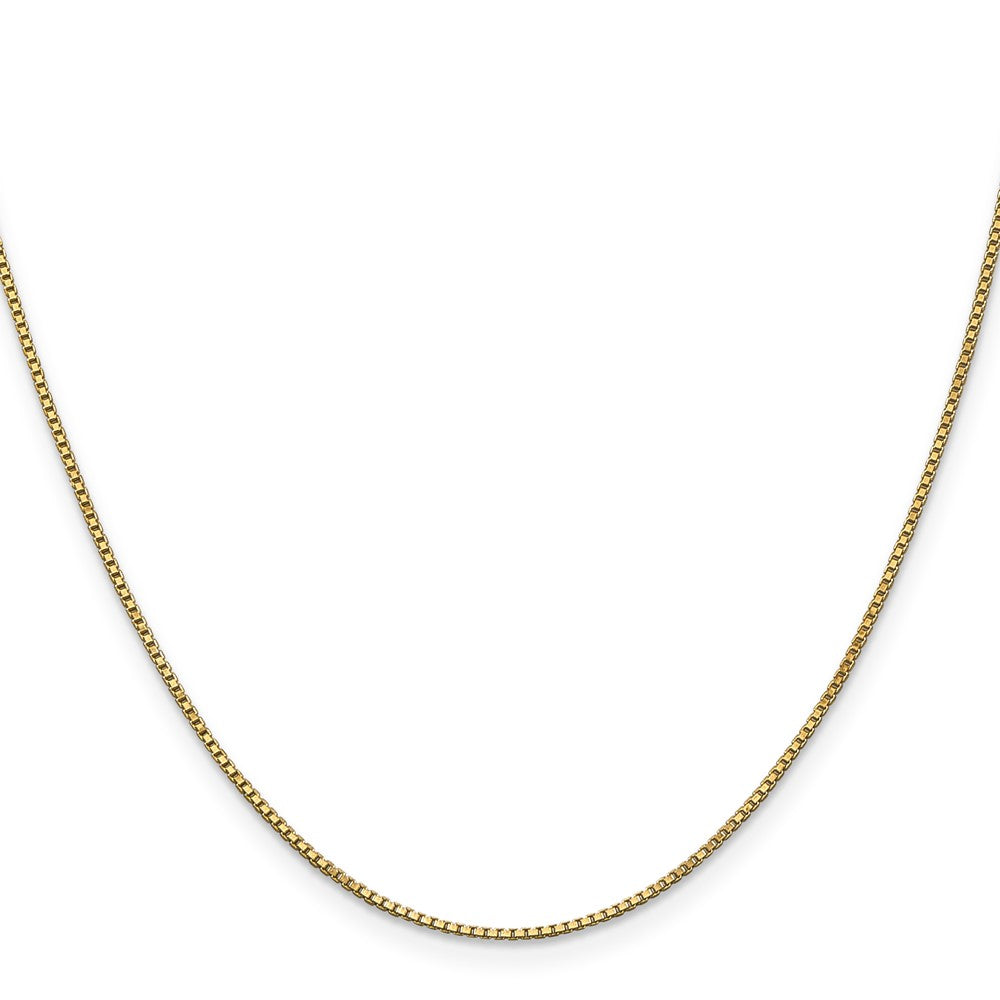 14K Gelbgold 1mm Venezianer mit Karabinerverschluss Halskette