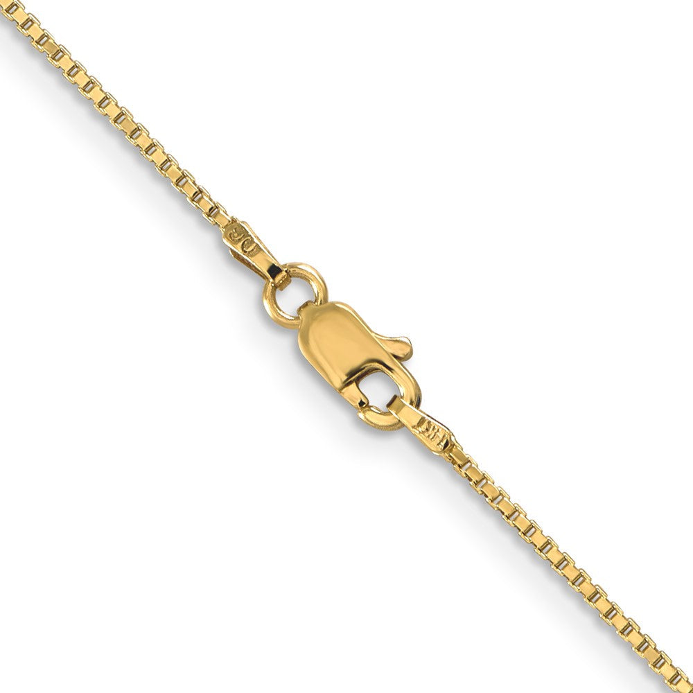 14K Gelbgold 1mm Venezianer mit Karabinerverschluss Halskette