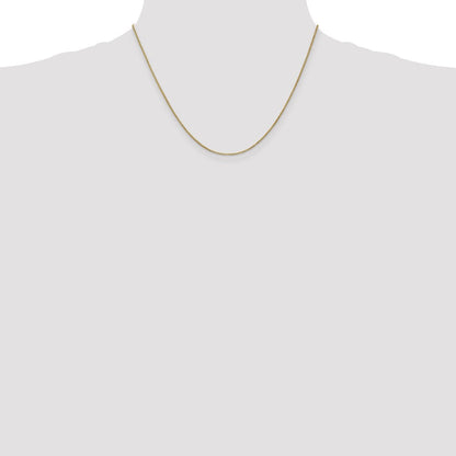14K Gelbgold 1mm Venezianer mit Karabinerverschluss Halskette