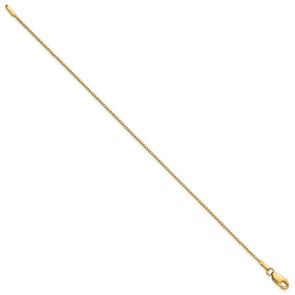 14K Gelbgold 1mm Venezianer mit Karabinerverschluss Gliederarmband