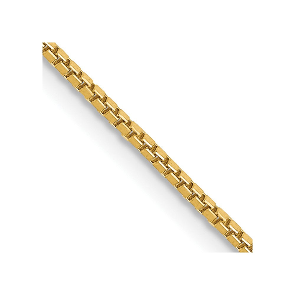 14K Gelbgold 1mm Venezianer mit Karabinerverschluss Halskette