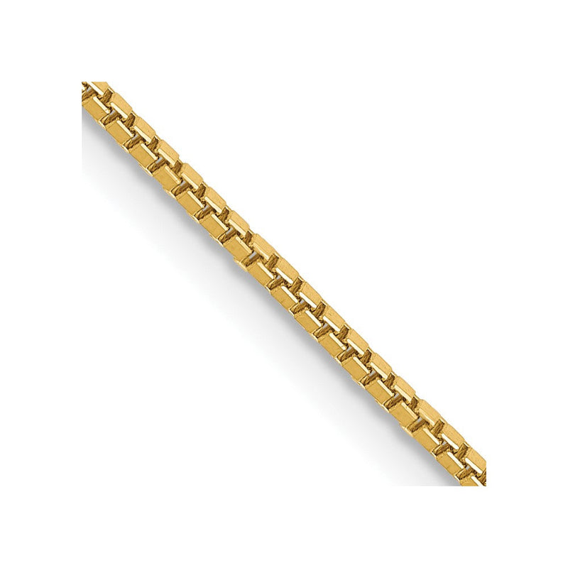 14K Gelbgold 1mm Venezianer mit Karabinerverschluss Halskette