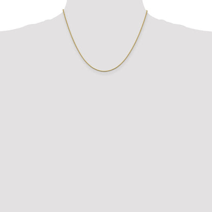 14K Gelbgold 1.05mm Venezianer mit Karabinerverschluss Halskette