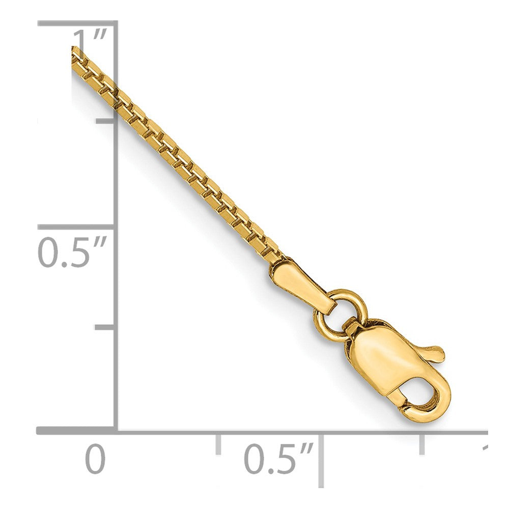 14K Gelbgold 1.05mm Venezianer mit Karabinerverschluss Gliederarmband
