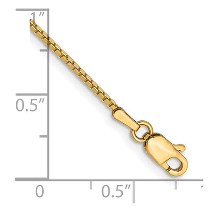 14K Gelbgold 1.05mm Venezianer mit Karabinerverschluss Gliederarmband