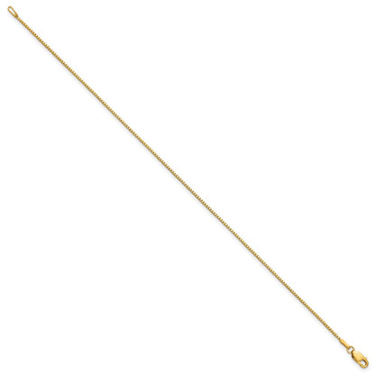 14K Gelbgold 1.05mm Venezianer mit Karabinerverschluss Kette Fußkettchen